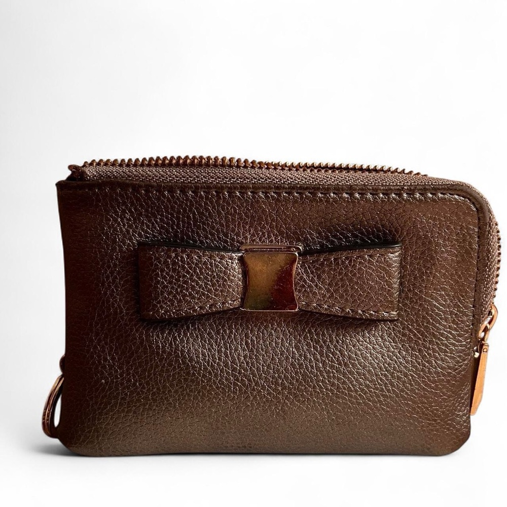 Merona Elegant Silver Clutch with Bow Accent